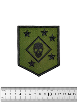 Шеврон MARSOC Marine Raiders череп вышивка. Олива