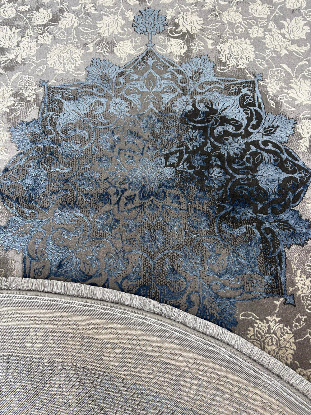 Ковер Zara Collection (200*280 см) - Ivore/Blue, орнамент/овал