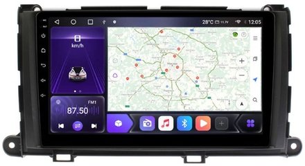 Магнитола для Toyota Sienna 3 2010-2014 - Carmedia OL-9695 QLed, Android 12, TS10, CarPlay, 4G SIM-слот
