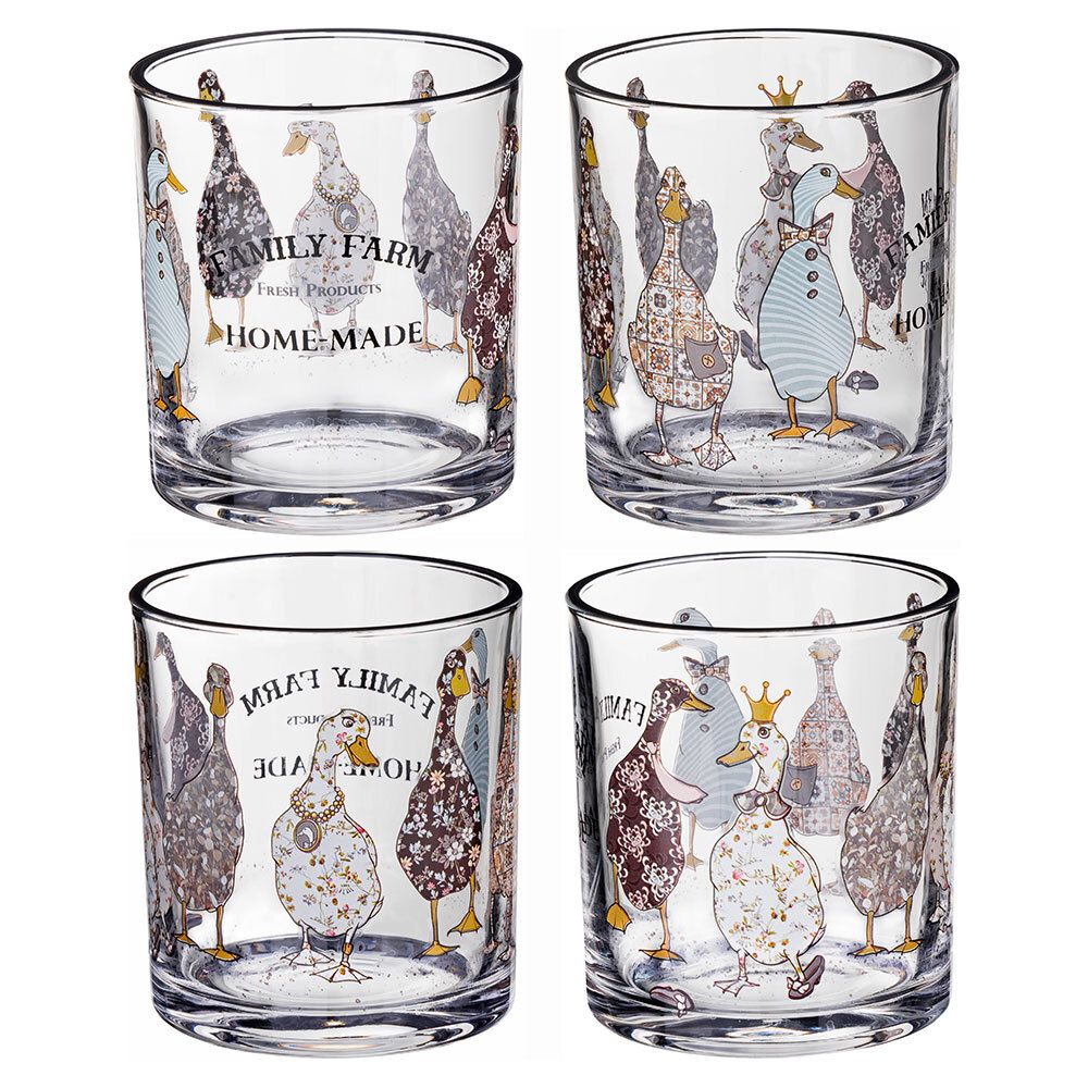 НАБОР СТАКАНОВ "FAMILY FARM" ИЗ 4-Х ШТ. 320 МЛ