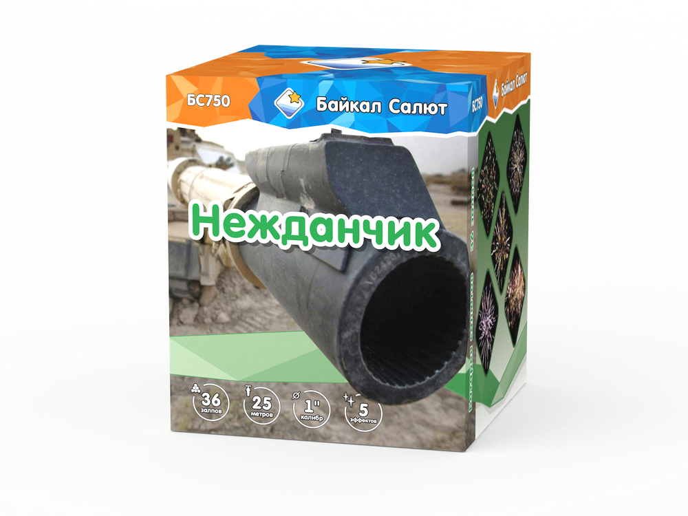 Нежданчик (36 залпов, калибр 1)
