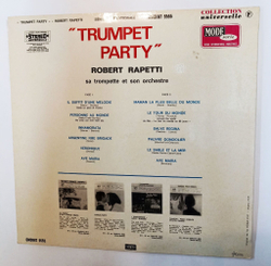 Винтажная виниловая пластинка LP Robert Rapetti Sa Trompette Et Son Orchestre Trumpet Party (France 1975)