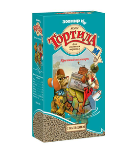 Тортила М Крепкий панцирь Корм для водяных черепах с кальцием, 90гр.