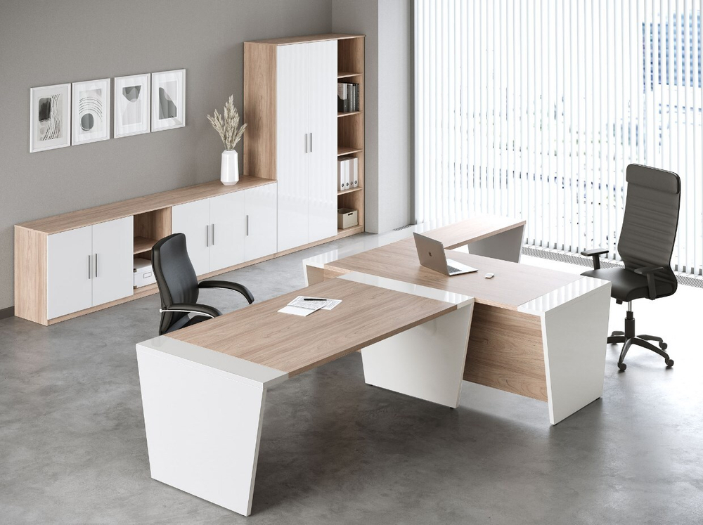 Тумба подкатная 2 ящика ASTI (АСТИ), глянец