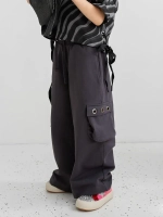 Штаны для девочки карго с карманами