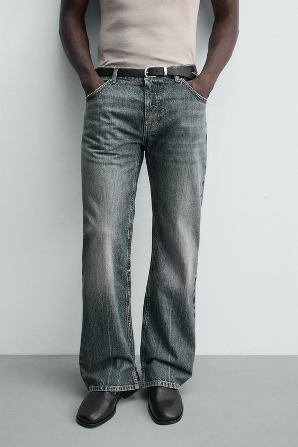 ZARA ДЖИНСЫ FLARE FIT, ЧЕРНИЛЬНО-СИНИЙ