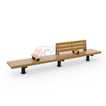 Скамейка Rail Road 01 двойная с подлокотником и подставкой