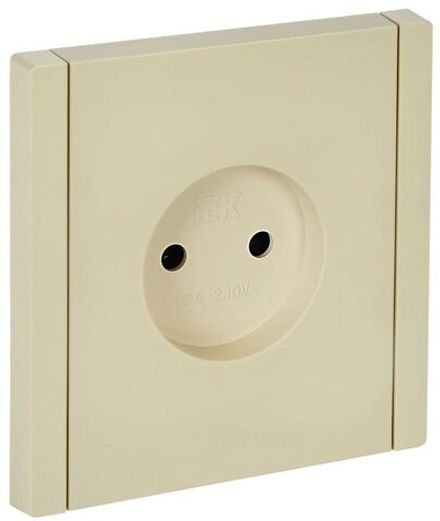 Розетка 1-м СП FORTE&PIANO FP418 10А без заземл. без защ. шторок винт. крепл. ваниль IEK FP-R10-10-K10