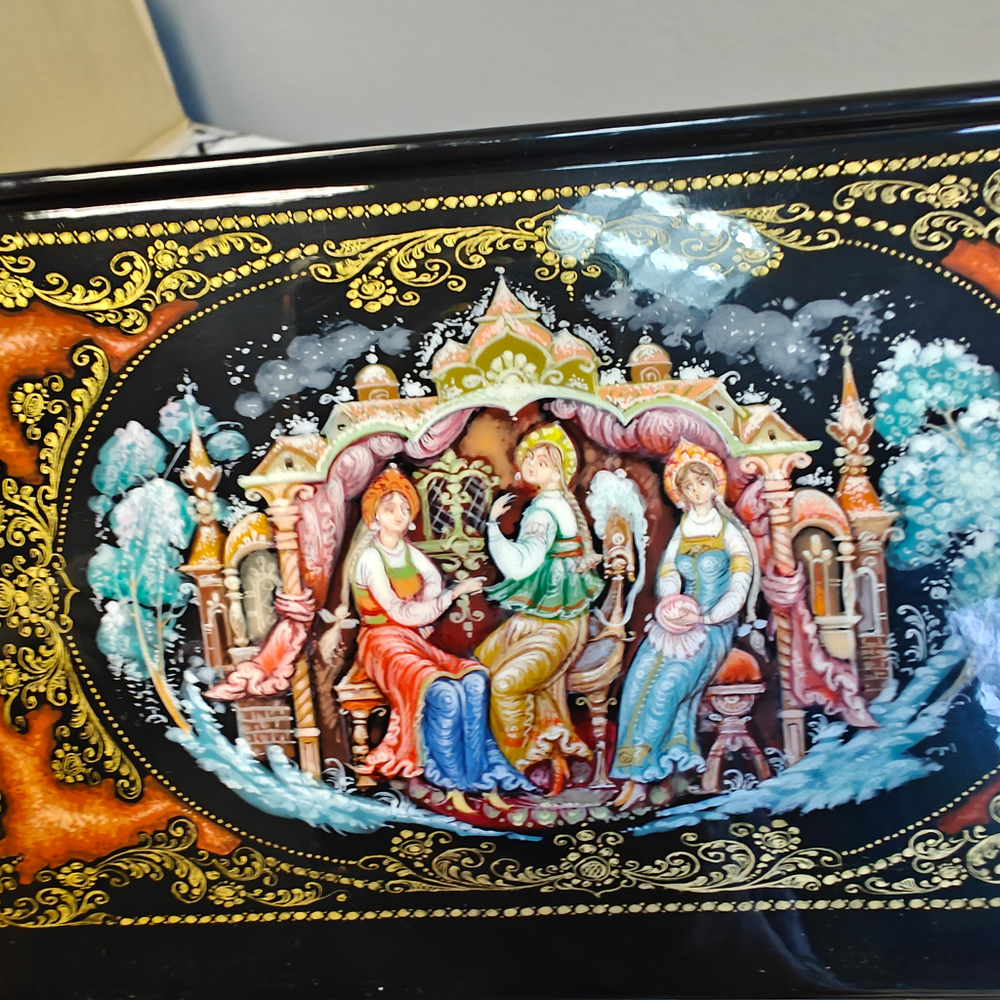 Настольный письменный набор с ручной росписью VIP