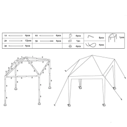 Шатер кемпинговый WMC TOOLS WMC-WYX24