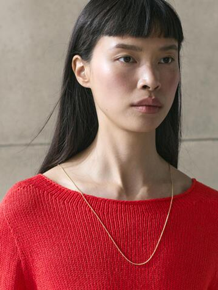 Massimo Dutti Трикотажный свитер асимметричного кроя, красный