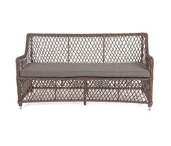 "Латте" диван двухместный из искусственного ротанга, цвет коричневый