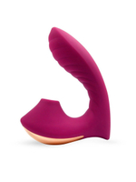 Сливовый вибромассажер с вакуумной стимуляцией клитора (Цвет: сливовый)