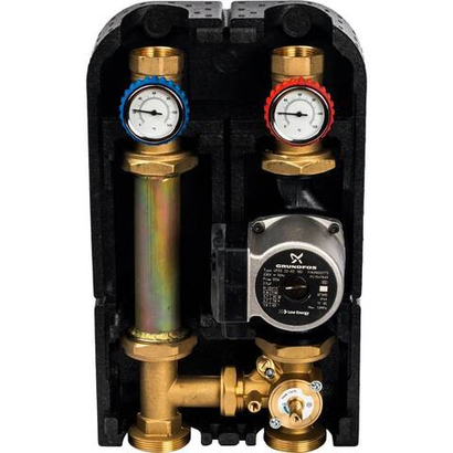 STOUT Насосная группа с 3-ходовым приводным смесителем 1 1/4" с насосом Grundfos UPSO 32-65 DN 32, 39 kW[DT10°C]