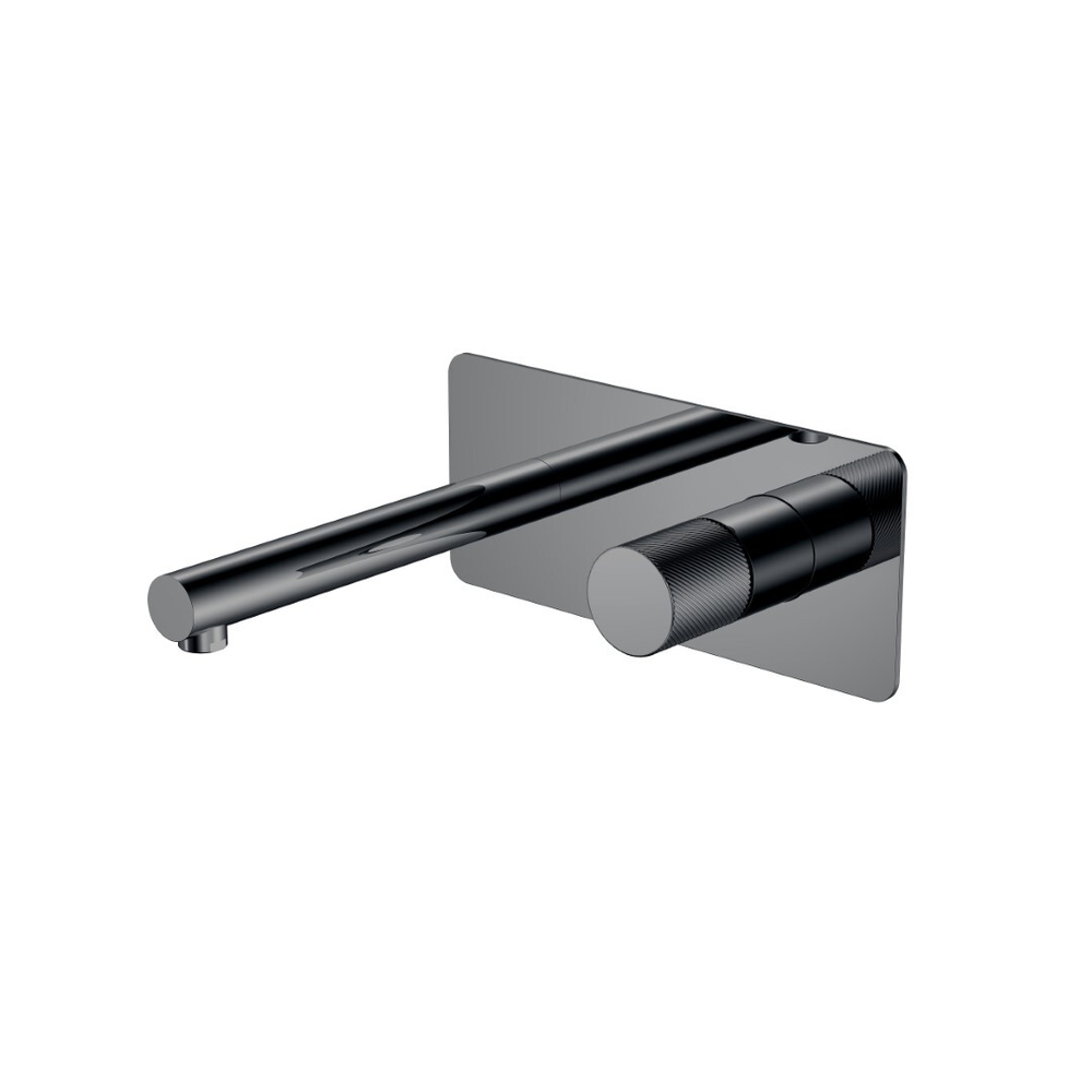 Boheme Смеситель STICK из стены Shine Gun Metal SPIRALE