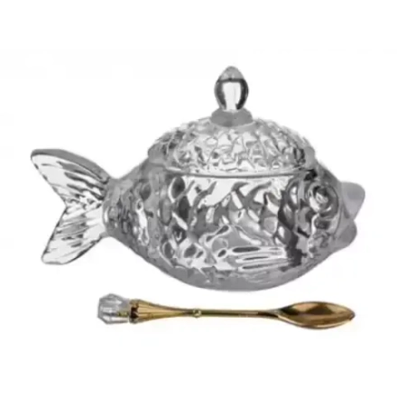 355-231 Икорница с лож. "Рыбка" 110мл