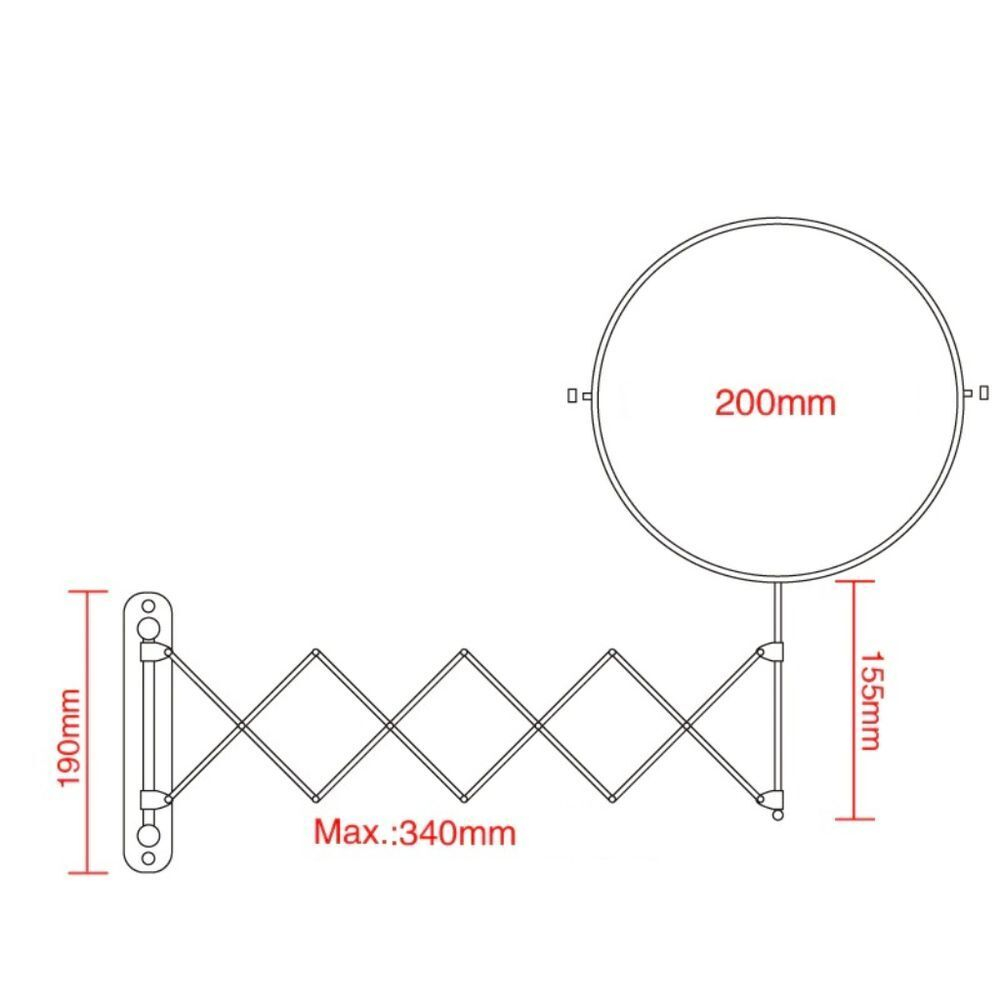 Зеркало с держателем настен, кругл, металлик, Frap, F6408