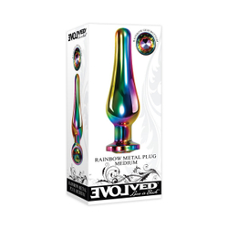 Evolved RAINBOW METAL PLUG MEDIUM Радужная анальная пробка средняя