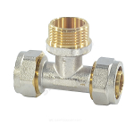 Тройник МП латунь никель обжим Дн 26х3/4"х26 НР ГОСТ 32415-2013 7014 Aquasfera 7014-03