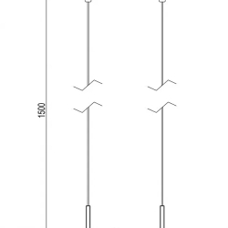 Держатель трека ART-APRIORI-HOLDER-HANG-TUBE-L1500 (BK) (Arlight, IP20 Металл, 3 года) 049321