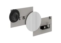 Вешалка Stripe M горизонтальная с зеркалом D 60 см (серо-бежевый)