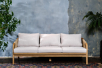 Диван из акации Joygarden РИМИНИ 3-х местный, Light Teak, бежевый