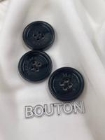 Пуговицы МаксМ черные с прожилками