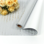 Пленка В рулоне 10 м х 57 см с серебристой печатью (Белый, Серый)