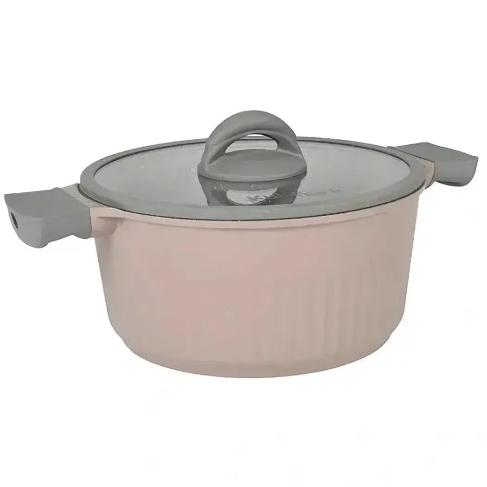 Кастрюля 3,2л со стеклянной крышкой, АП линия «Stella» (cappuccino)