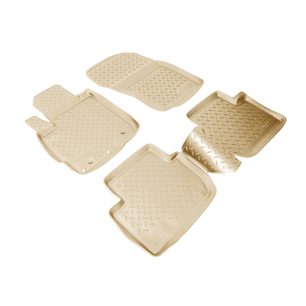 Ковры в салон Norplast/Unidec для Mitsubishi Outlander в кузове XL (2006-2012), Бежевый, арт.NPL-Po-59-33-B