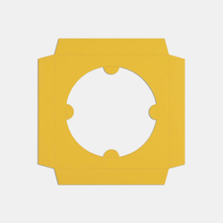 Коробка для кулича пластиковая 18*18*24 см (желтый)