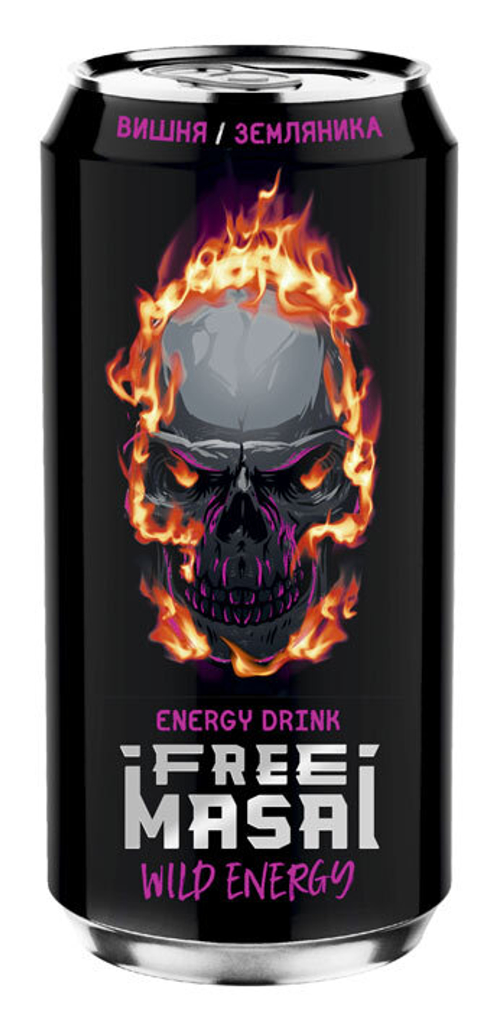 Энергетик Free Masai Wild Energy вишня,земляника 0,45л.