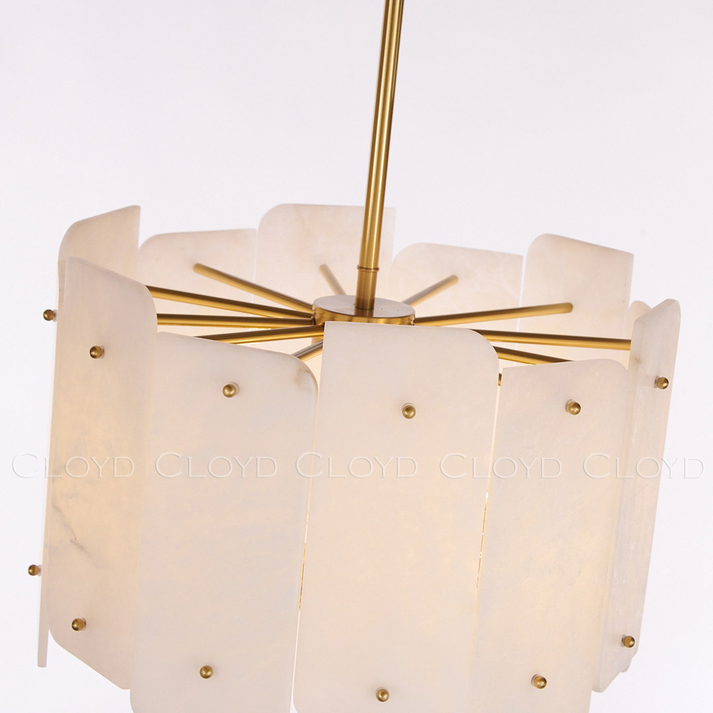 Люстра Cloyd HERCULANUM-C C5 / Ø50 см - алебастр - латунь (арт.11200)