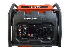 Генератор бензиновый инверторный BR5000iOEL Brait ( max мощность 3.8 кВт,230В, 50Гц, бак 12 л, ручной,электрический запуск ) / бензогенератор / резервное питание автономного энергоснабжения