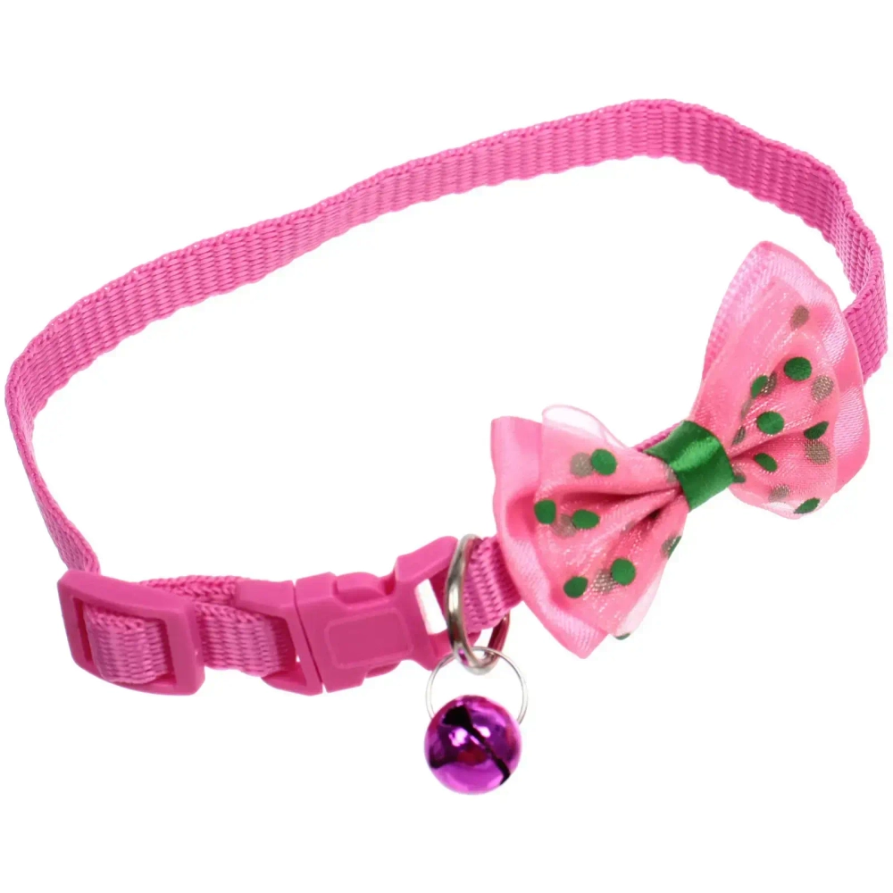 Ошейник с колокольчиком 1*19-32см «Zoo City-Бабочка» микс цветов (минивложение 12шт)