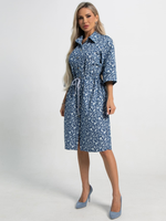 Платье хлопковое Стоун (сине-белое) П15449-4М LT Collection