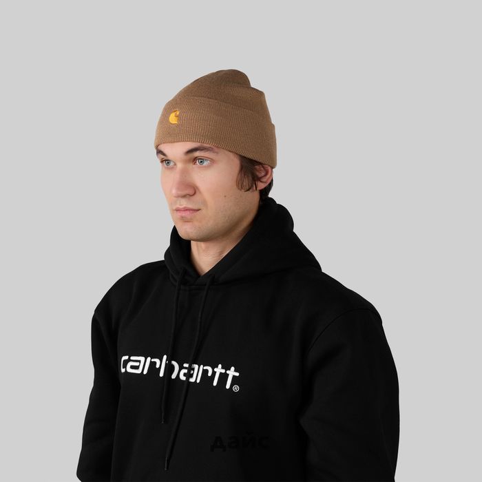 Шапка Carhartt WIP Chase Beanie артикул:I026222_peanut - купить в магазине Дайс