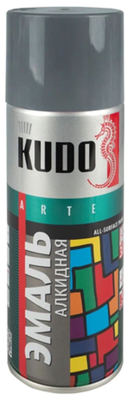Эмаль алкидная темно-серый KU-1016 (0,52л) KUDO