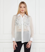 Шелковая рубашка Elisabetta Franchi - белый(CA10752E2)