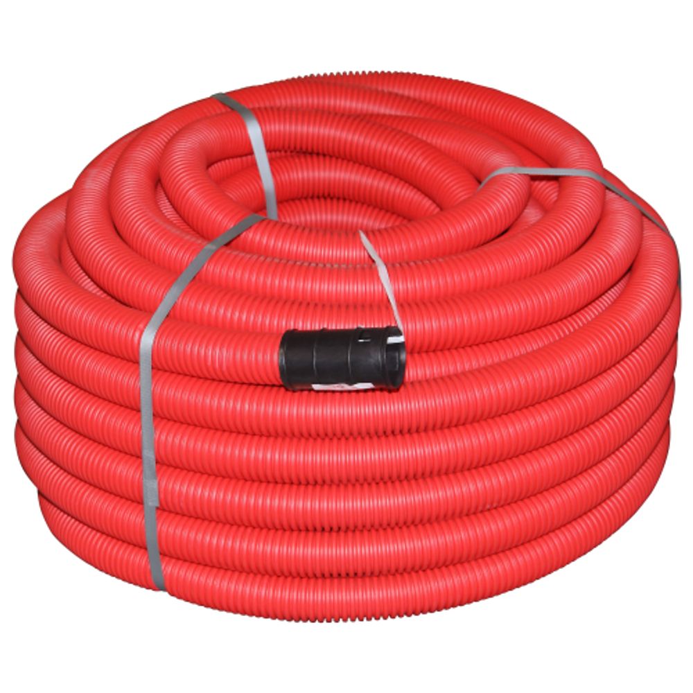 Труба гофрированная двустенная ПНД ЭРА GOFR-110-50-HD2-R красная 450Н SN10 d110мм с зондом 50м | Электротовары
