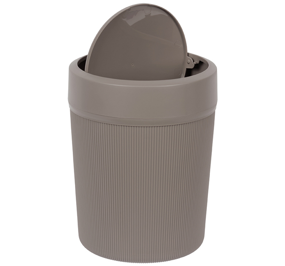 Контейнер для мусора ВЕЛЬВЕТ 4 л, крышка фиксируется в двух положениях: «открыта» и «закрыта» М2485