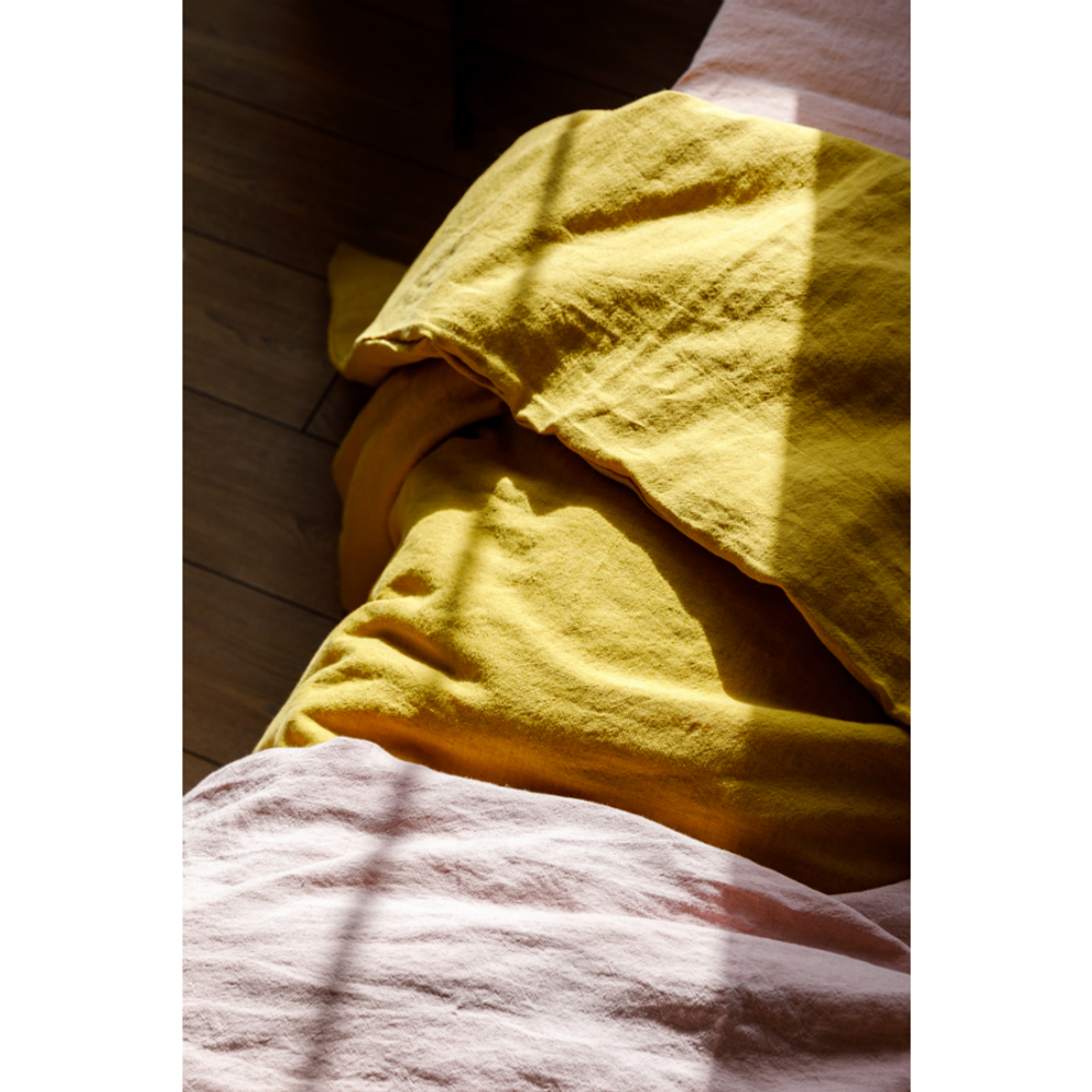 Пододеяльник изо льна цвета пыльной розы Essential, 200х200 см