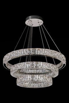 Подвесная люстра LED 2*252W 2900К-5800К LE3048/800-3K CH хром Afina Leon