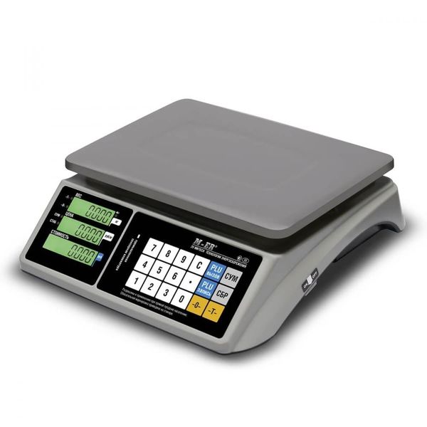 Весы торговые настольные Mertech M-ER 328AC-15.2 TOUCH-M, 15кг, 2гр, 325х230, с поверкой, без стойки