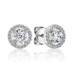 Пусеты круг с огранкой