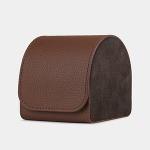 Коробка для часов из кожи теленка, цвета шоколад