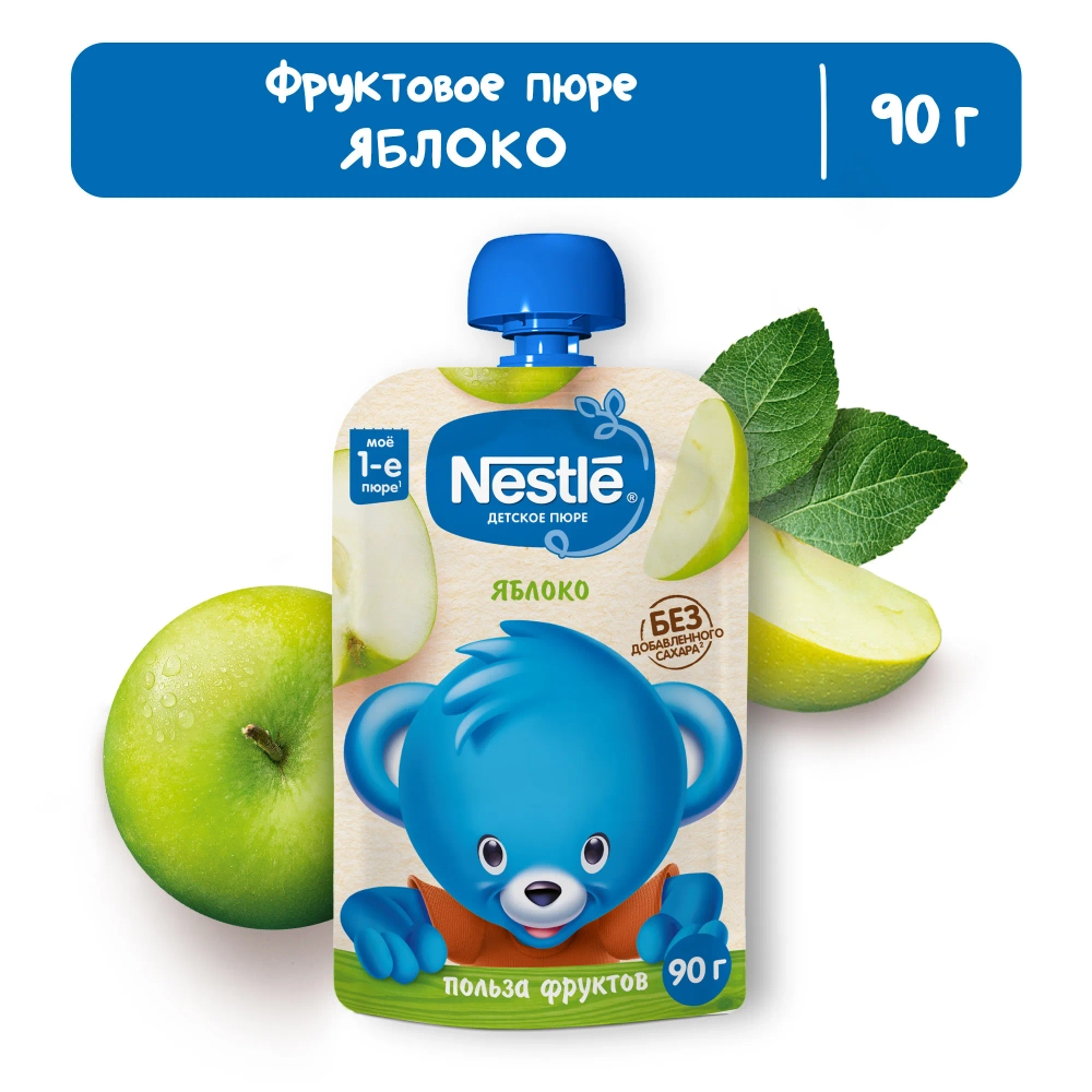 Nestle пауч пюре из яблок 90г с 4 месяцев