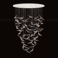 Декоративная композиция Cloyd AERIA 1686 S60 / Ø80 см - с потолочной чашей - белый (арт.60018)