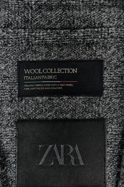 ZARA ПАЛЬТО В КЛЕТКУ ИЗ 100% ШЕРСТИ — ZW COLLECTION LIMITED EDITION, МЯГКИЙ СЕРЫЙ
