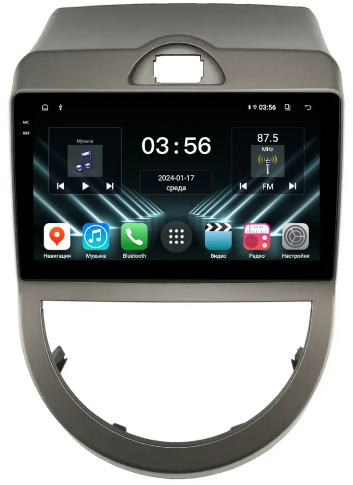 Магнитола для KIA Soul 1 2008-2011 - FarCar S280 монитор 9.5" IPS на Android 13, CarPlay